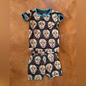 Kickee Pants short sleeve shorts pajama set used